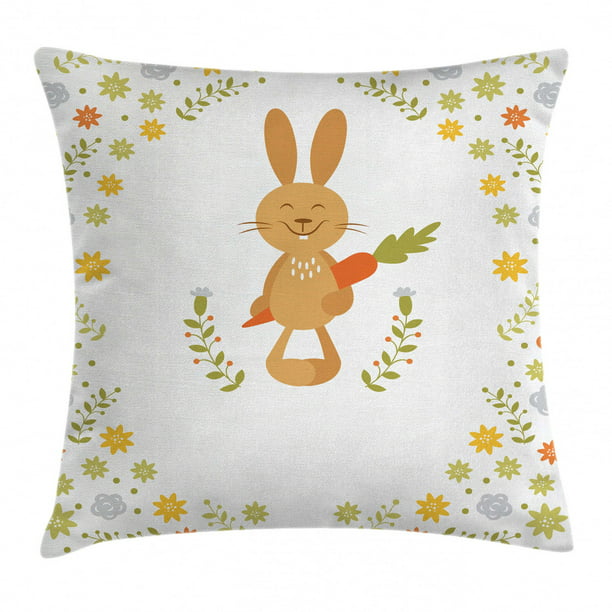Multicolor 16x16 Rabbit Gifts & Accessories Animal-Funny Pet Rabbit Bunny Kawaii Throw Pillow 